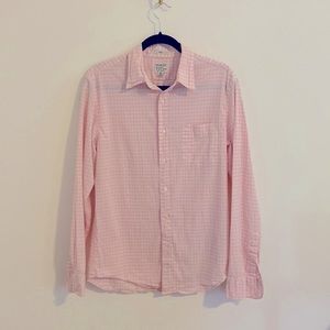 Pink Gingham J.Crew slim fit stretch button down